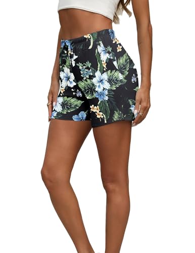 Image of Ekouaer Pajama Shorts for Women Soft Comfy Lounge Shorts Drawstring Pj Shorts Short Pajama Bottoms with Pockets S-XXL