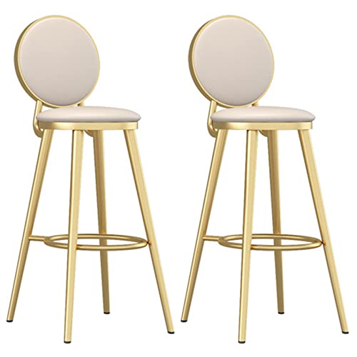 Lot de 2 tabourets de bar blancs pour un îlot de cuisine convivial - 2