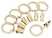 Iron Metal Curtain Clip Rings 1 Inch Interior Diameter, Set of 20 (Gold)