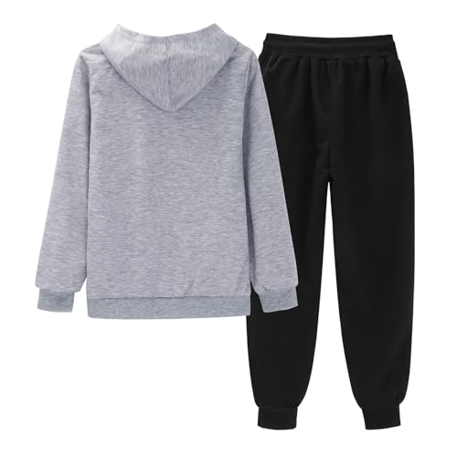 Girls Boys 2 Piece Tracksuit Jogging Outfits Set Hooded Sweatshirt and Jogger Sweatpants Clothing Sets Toddler Kid Sweatsuit2