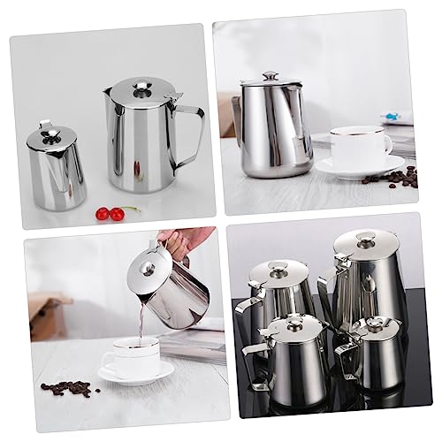 NAMOARLY Jarro Água Fria Jarro Leite Fumegante Latte Jarro Leite Jarro Espuma Copos Aço Inoxidável M
