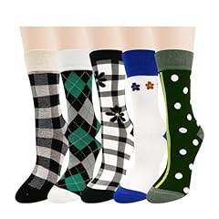 Checkered Plaid, Argyle, Polka Dots, Floral-5 Pack