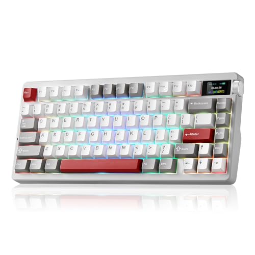 Image of LEOBOG x Aula Nova75 Wireless Mechanical Keyboard,Creamy Computer Keyboards | Tri-mode Bluetooth /2.4GHz /USB-C,RGB Backlit,FR4 Plate,Hot Swappable Pre-lubed Switches,Programmable PBT Keycaps,8000mAh