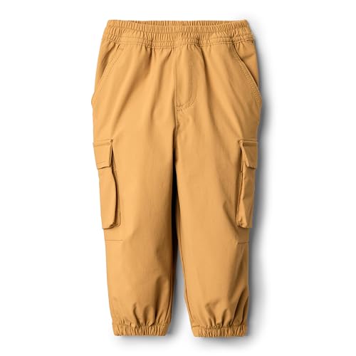 Image of Amazon Essentials x Sofia Grainge Baby Boys' Nylon Parachute Trousers, Camel, 24 Months