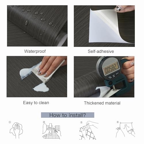 Papier peint rustique pour armoires masquant les défauts - 3