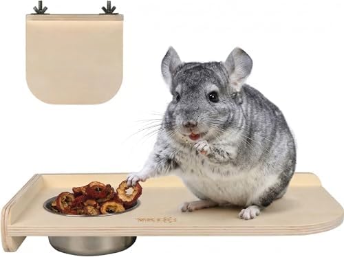 YKD Natural Wood Chinchilla Platform Set, Pet Cage Platform with ...