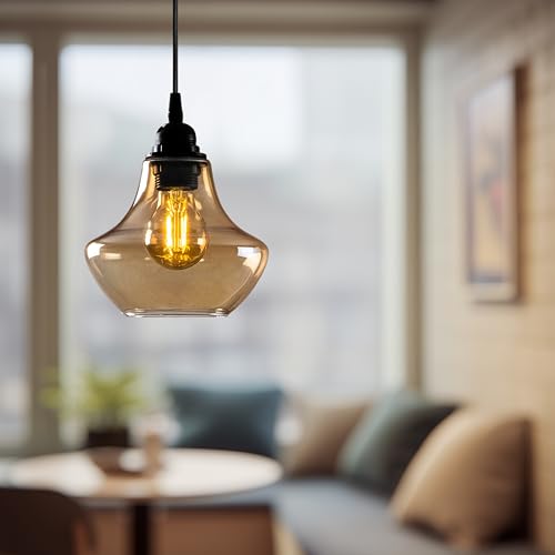 Dazzle Tekli Cam Sarkıt Aydınlatma, Ev, Ofis, Cafe, Restoran Avizeleri, E27 Duy