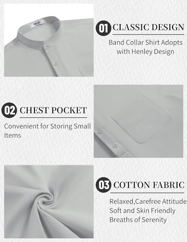 COOFANDY Men's 2 Pieces Cotton Linen Set Casual Short Sleeve Henley Shirts Beach Yoga Pants Summer Outfits - image 5