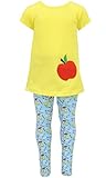 Unique Baby Girls Back to School Apple Embroidered 2 Piece Outfit (7)