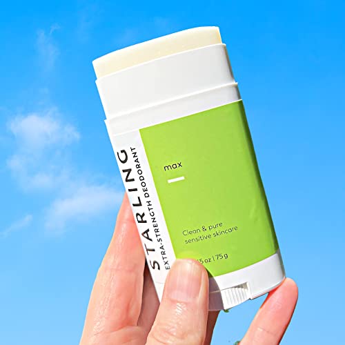 Starling Skincare Toxin Free Max Extra Strength Deodorant For Men With Essential Oils | Aluminum Free, Soy Free, No Nuts, Gluten Free | Native & All Natural, Cruelty Free & Plant Based | 2.2 Oz #TOP1