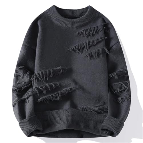 Men's Round Neck Couple Loose Knitted Pullover Sweater Casual Thickened Loose Pullover3