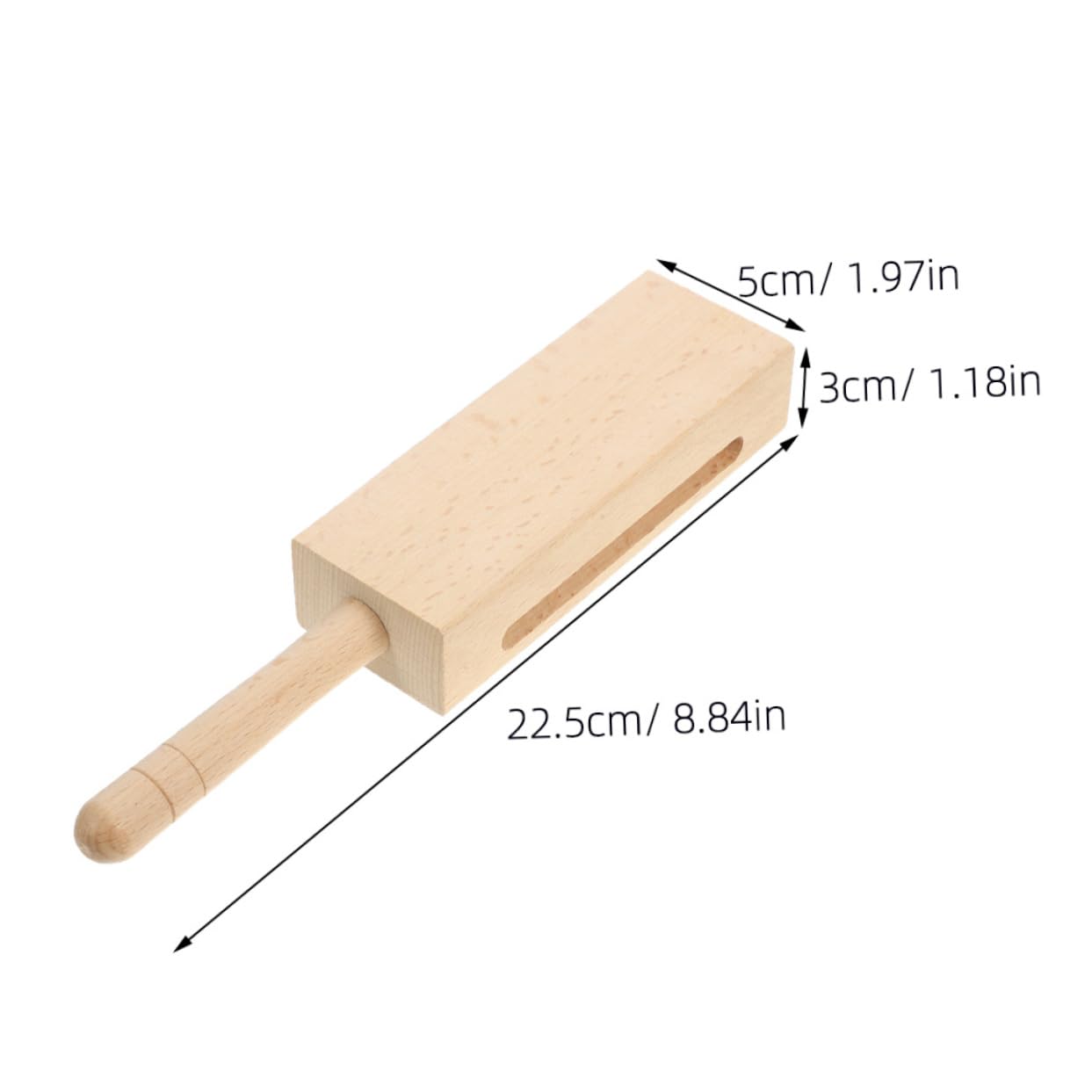FUNOMOCYA Wooden Block Percussion Sticks Hand Percussion Blocks Rhythm Instrument for Skill Levels