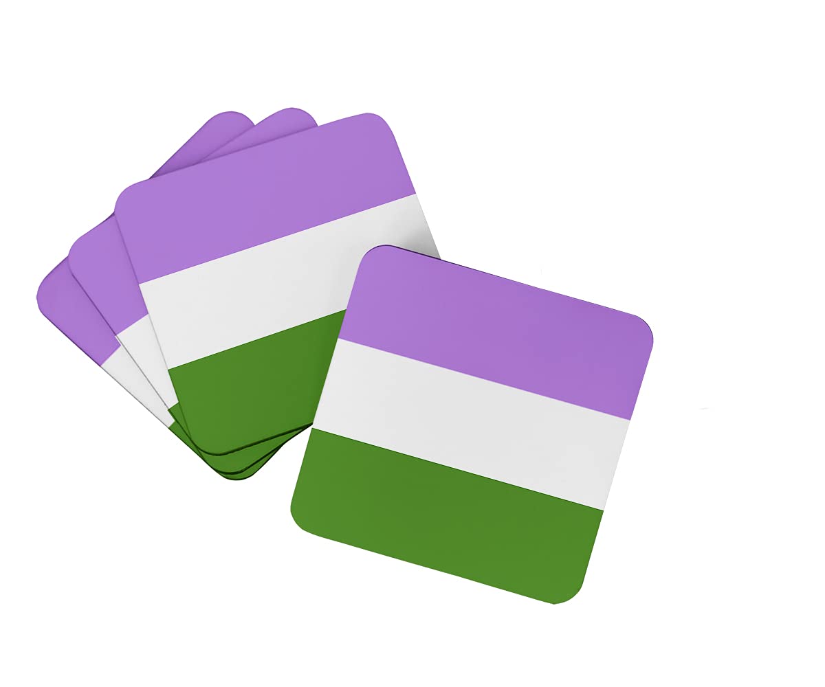 Dessous de verre Pride lot de 4 absorbants multicolores