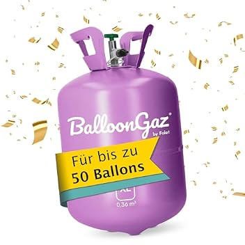 Ballongas Folat 25203 Helium 360 Liter mit Füllventil für Ballons
