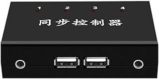GUODDM 4/8/16/32 Port KVM Switch - USB Keyboard Mouse Synchronizer Controller, Plug and Play Distributor Support for Windows/Linux and Other Systems, Game Controller for Multiple PCs (Size : 4 ports)