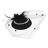 Accents de perles sophistiqués : les décorations de perles sur ce chapeau de chef ajoutent une touche de sophistication et d'élégance, vous permettant de vous démarquer à n'importe quel événement, chapeau bandeau, chapeaux de première communion