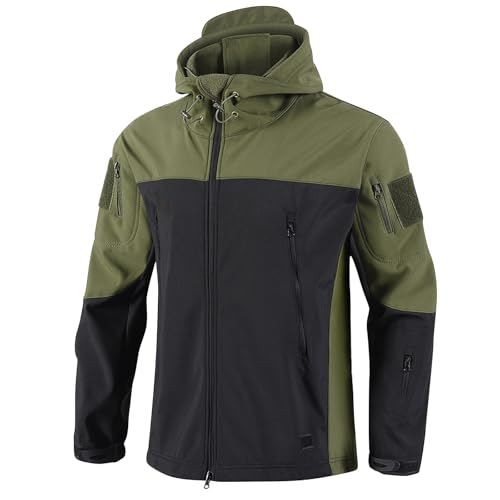 Genérico Abrigo Impermeable Hombre Tecnica Chaquetas Impermeables Chaquetón Invierno Ropa Caza Chaqueta Camuflaje de Montaña Cazadora Deportiva Hombre Verde M