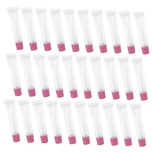 Vaguelly 50 Piezas Tubo de Brillo de Labios Tubos de Brillo de Labios a Granel estaño Quit de Maquillaje maquillajes labiales Botella de Brillo de Labios envase cosmético el plastico Rosa