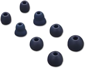 4 Pairs Replacement Pads for Beats Powerbeats Pro/3/4, Navy Blue | 8 Silicone Tips for 4 mm Internal Headphones, 4 Sizes