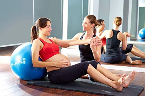 Image of USI UNIVERSAL Exercise Ball, 55cm Yoga Ball for Stability Work Out, Birthing Ball for Pregnancy, Anti-Burst Swiss Balance Fitness Ball for Gym Office Physical Therapy Pilates With Pump