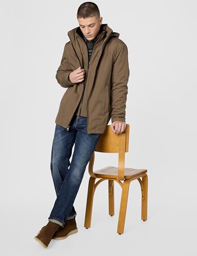 Image of Calvin Klein Men's Hooded Performance Soft Shell Jacket with Bib