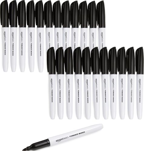Amazon Basics Fine Tip Permanent Markers for...