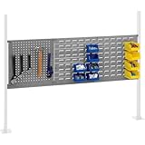 Global Industrial 318866GY 18 in. Pegboard & 36 in. Louver Panel Kit - 60 in. - Gray