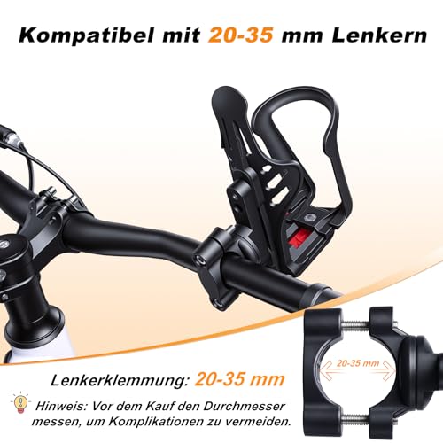 Fahrrad Flaschenhalter & Getränkehalter für Ø 45-78mm Trinkflaschen – Ansicht 3
