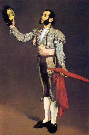 Peinture à l'huile Édouard Manet Le Matador tableau historique vibrant 30x40