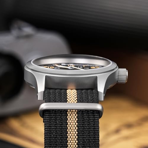 Image of Militado ML05 38mm VH31 Quartz Watch - Domed Sapphire Crystal Field Watch C3 Super Luminous Retro Sweep Wrist Watch for Men 100M Waterproof
