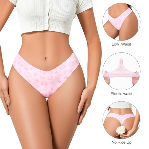 Image of DEANGELMON Seamless Thongs for Women No Show Thong Underwear Women Comfortable Multiple Pack