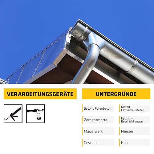 SIKA – Klebstoff – SikaBond T 1 Purform Betongrau – für innen und außen – ideal für Dach- und Klempnerarbeiten – lösemittelfrei – 300 ml