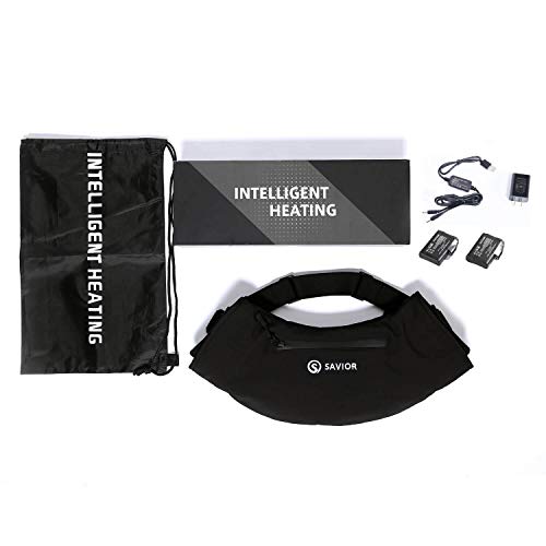 Savior Heated Hand Muff, Rechargeable Battery Electric Heating, Football Hand Warmer Pouch, Last 10 Hours (Black-2200mAh 2pcs)