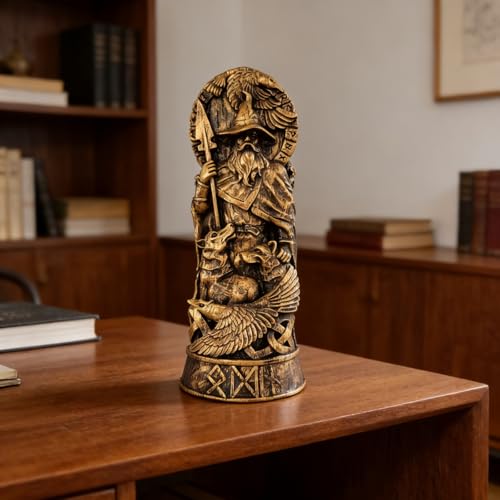 Estatua de Resina de Dioses de la Mitología Nórdica Odin miniatura 7