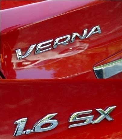 MVKS CAR Badge Emblem Monogram Logo Decal Wrap Sticker 3D Symbol Graphic Kit HUND3 Compatible with I V-ERNA Verna kit