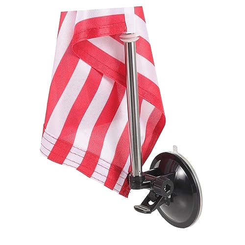 Baluue 1 Conjunto Suporte De Bandeira Com Ventosa Base De Mastro De Ventosa Suporte De Mastro De Ven
