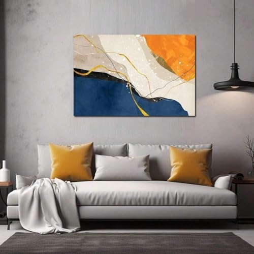Peinture murale abstraite grand format décoration murale contemporaine 80x120