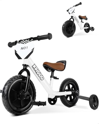 KRIDDO 2-in-1 Triciclo per bambini e bici senza pedali per bambini di 2 anni, pedali staccabili e...