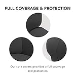 PureFit Super Stretch Chair Sofa Slipcover – Spandex Non Slip Soft Couch Sofa Cover, Washable Furniture Protector with Non Skid Foam and Elastic Bottom for Kids, Pets （Chair, Dark Gray） - Image 3