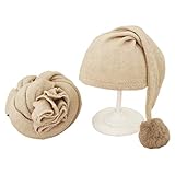 Juliyan ニューボーンフォト お包み スリーピング ラップ 新生児 ブランケット 帽子 子供 ベビー おくるみ 赤ちゃん おくるみ フォトスタジオ用 出産祝い 百日 記念撮影 小物 ベージュ