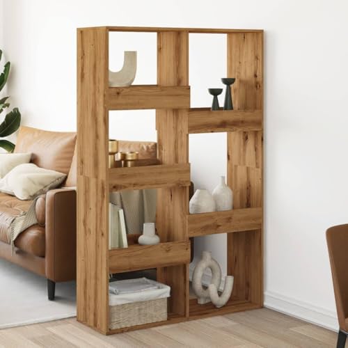 GCHDHAPB Estantería para el hogar, estanterías y estantes de pie, divisor de habitación de roble artificial, 100 x 33 x 155,5 cm, madera de ingeniería