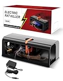 Electric Rat Traps Indoor for Home, Electronic Rat Trap Zapper with Anti-Escape Baffle, Safe and Effective Rodent Control, No-Touch Disposal, Adapter Powered Rodent Trap for Indoor Use