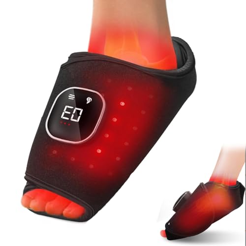 Almohadillas de terapia de luz roja, zapatos de fisioterapia de luz roja, 64pcs Led Light, 660nm y 850nm de doble longitud de onda, 5 modos de fototerapia, 3 niveles de brillo, aliviar el dolor, para
