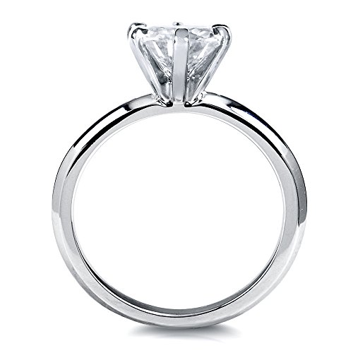 Kobelli Classic Solitaire Round Brilliant Moissanite Engagement Ring 1 Carat 14K White Gold (Gh, Vs), 6 #TOP2
