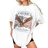 Cosmic Ripple We The People Shirt for Men - 250 Anniversary American Flag Shirts - Fourth of July Tshirt - America Independence Day Outfit for Men - Patriotic Tee for 4th July (White-XL)