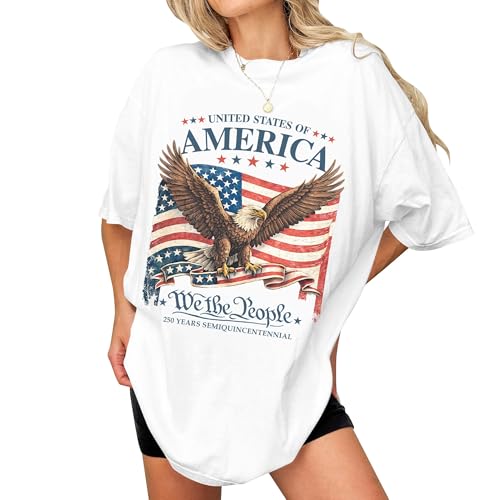 Cosmic Ripple We The People Shirt for Men - 250 Anniversary American Flag Shirts - Fourth of July Tshirt - America Independence Day Outfit for Men - Patriotic Tee for 4th July (White-M)
