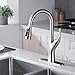 CLOVERMAP Pull Down Kitchen Faucet Sprayer Head Replacement, 3 Function (Blade Spray) Pull Out Sink Spray Nozzle with 9 Adapters, Kitchen Tap Spray Spout Part Connector (Chrome)
