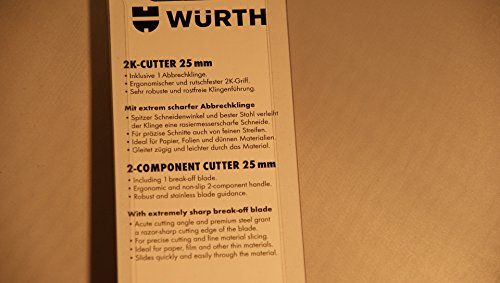 Würth Cuttermesser 25mm Extrem stabil rutschfester 2K Griff robuste Klingenführung Top Qualität Universalmesser – Ansicht 5