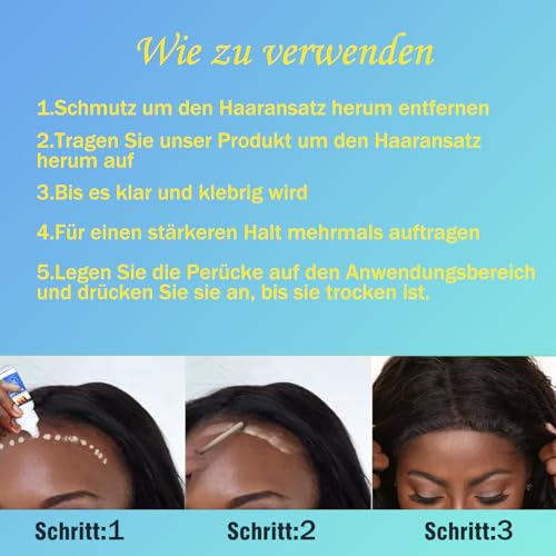 Hautkleber, 38 ml Klebstoff für Perücken und Haarsysteme, Unsichtbare Verbindung, Ideal für Halloween, Karneval, Maskerade, Make-up Artists (A)
