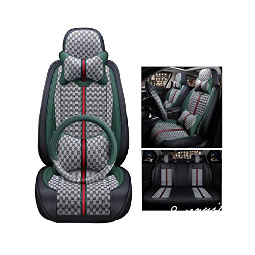 SZ JIAOJIAO Cojines de Asiento de Coche Cubierta, Sistema Completo de 5 PC compatibles con Audi A1, A3, A4, A5, A6, A7, A8, Q3, Q5, Q7, S5, S6,Gris,S6